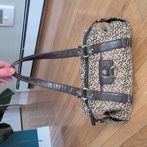 Etienne Aigner Signature Monogram Satchel Shoulder Bag